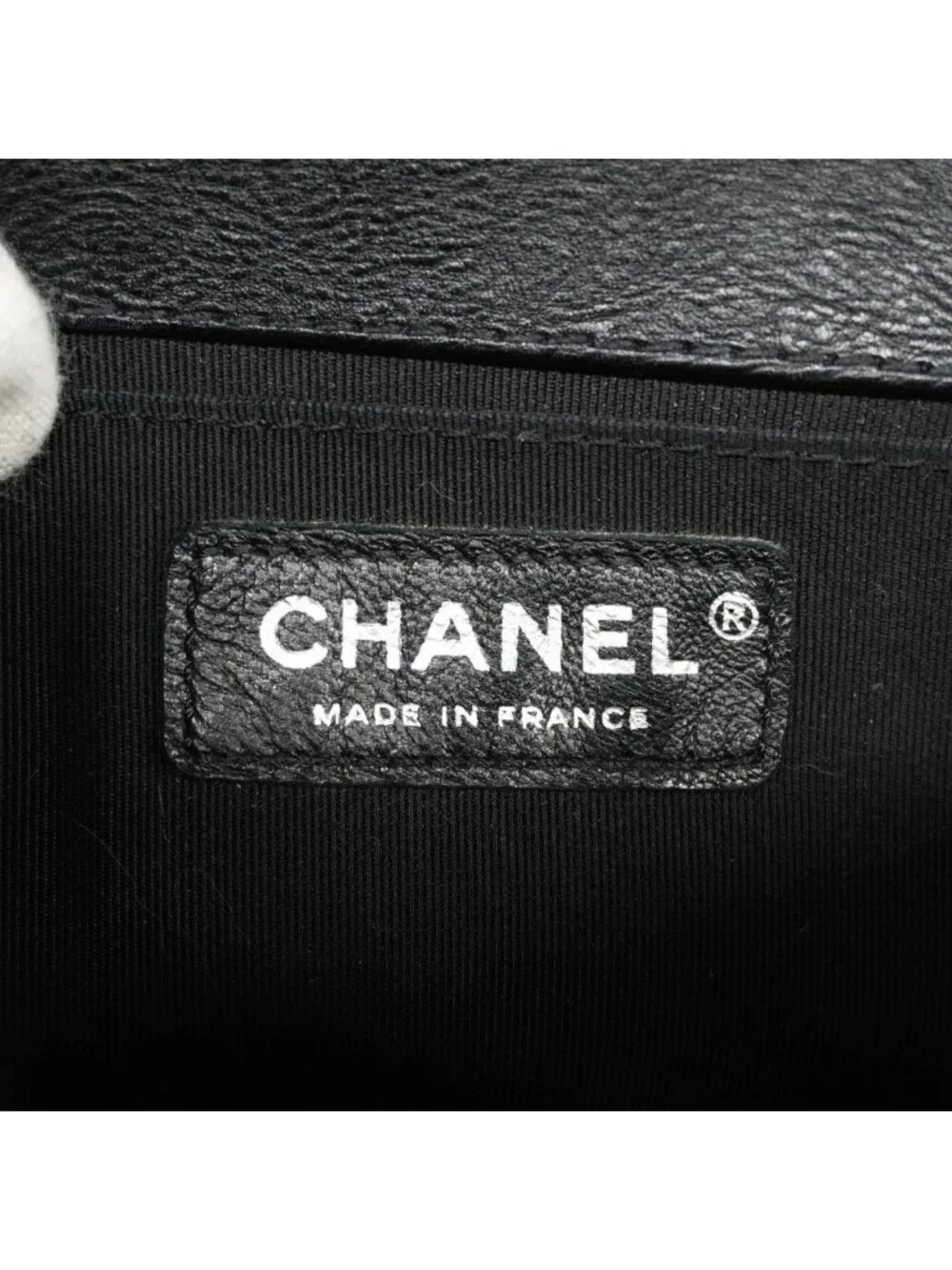 Chanel Handbag Boy Top Handle Calfskin Black Silver 2-Way